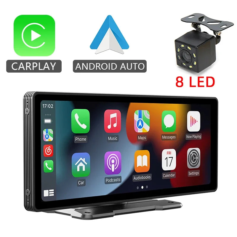 10.26" Smart Car Display – Wireless CarPlay, Android Auto, Bluetooth & USB