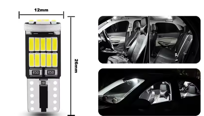 4-Pack T10 921 194 168 912 LED Bulbs β Super Bright 6000K White 12V for RV, Camper, Trailer, Boat, Interior Dome, Map, License Plate, Reverse Backup