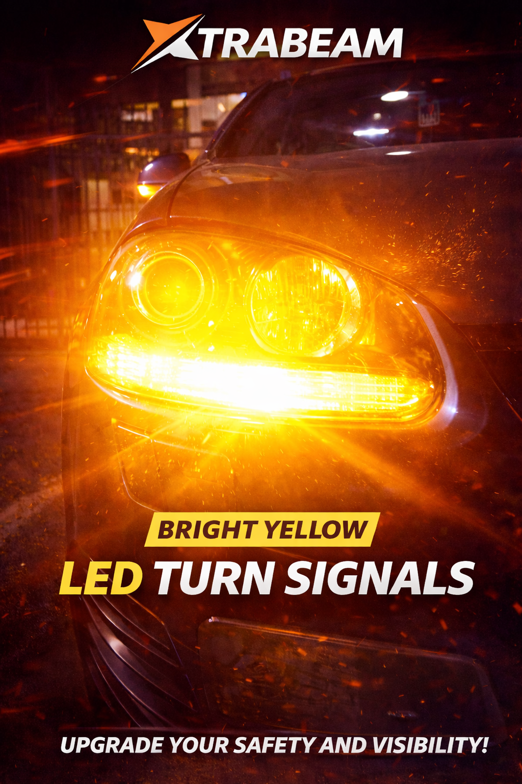 7440 LED Bulbs (T20 / W21W) – Amber – Set of 2