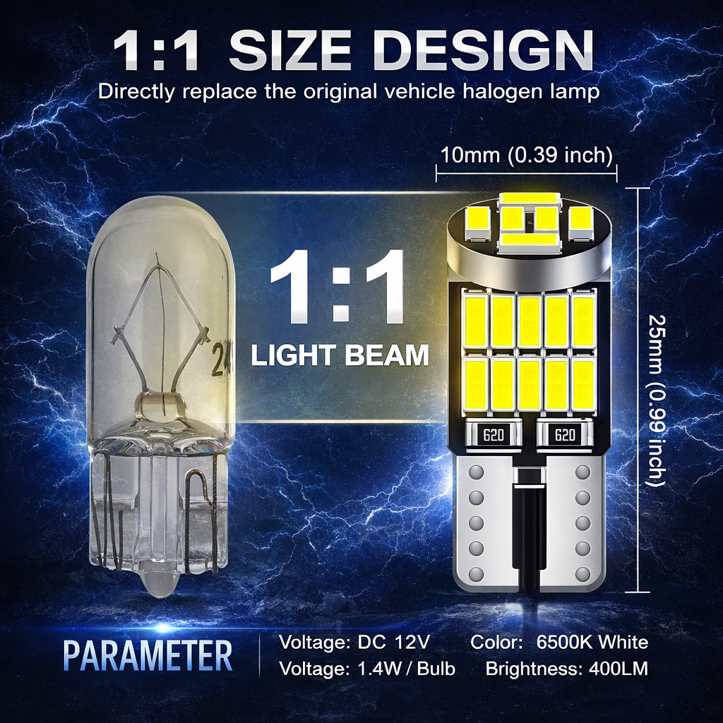 T10 LED 10 Pack – Multi‑Chip Projector Series