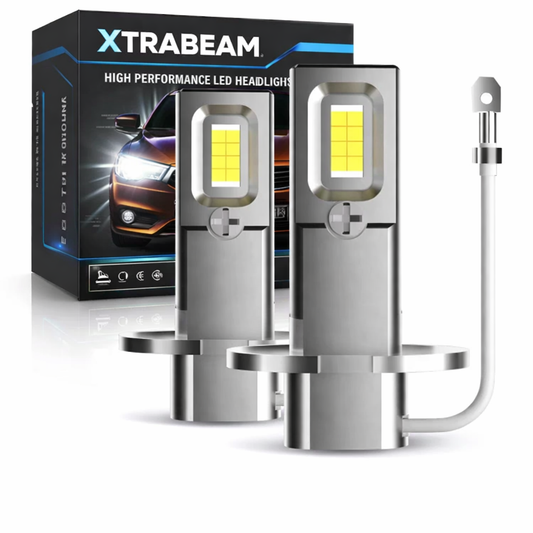 XTRABEAM H3 Nano Series LED Headlights – Ultra Bright 6000K, CANBUS, Plug & Play