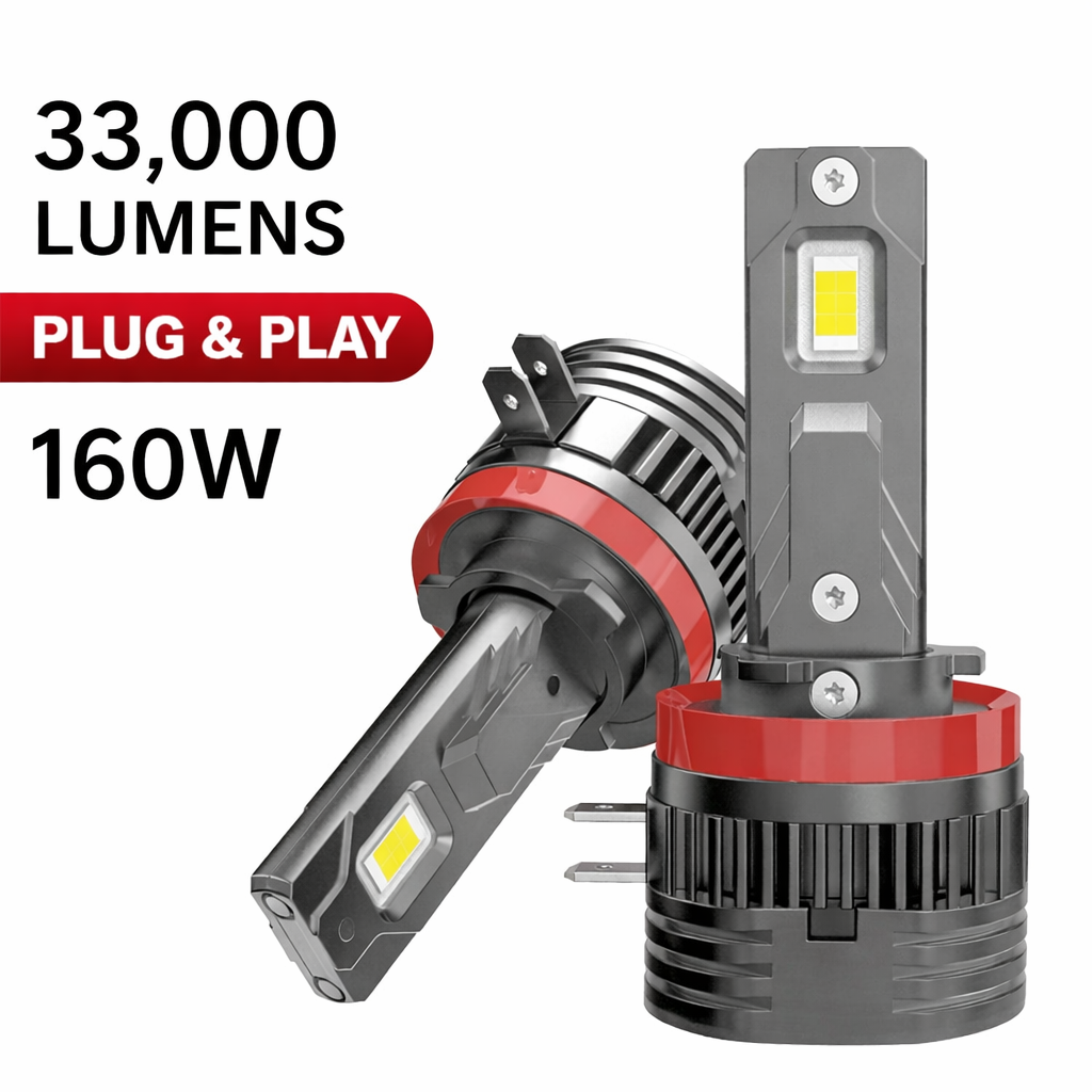 H11B LED Headlight Bulb Turbo 1800W 9000000LM Low Beam High Beam 6000K White For Ford Fiesta Kia Hyundai Plug And Play