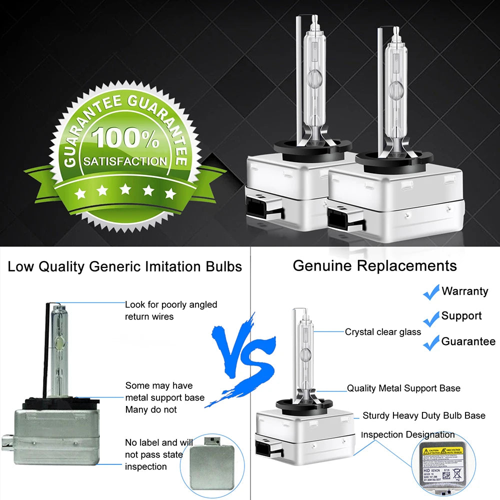 HID Xenon Headlight Bulbs  – 4300K / 6000K / 8000K