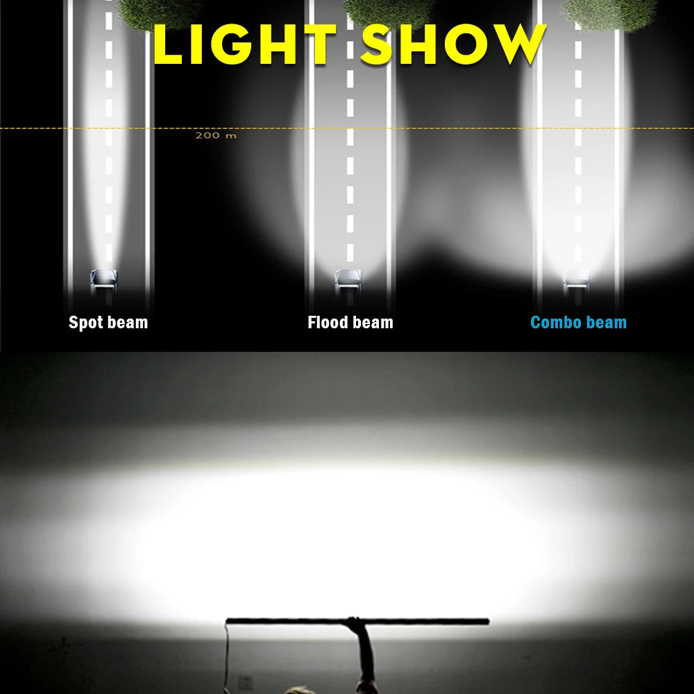 XTRABEAM Off-Road LED Light Bar – 12"–52" Spot + Flood Combo