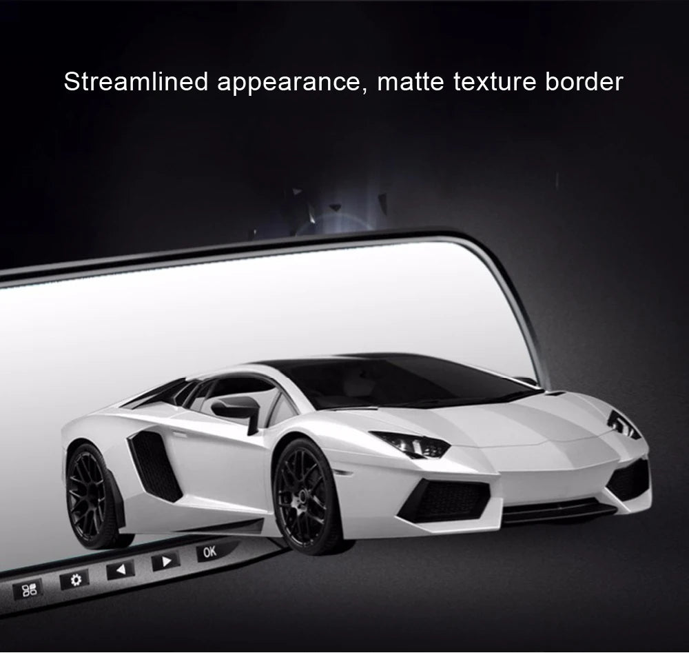 4.3" Rearview Mirror Dash Cam – 1080P Dual Lens Front & Rear DVR