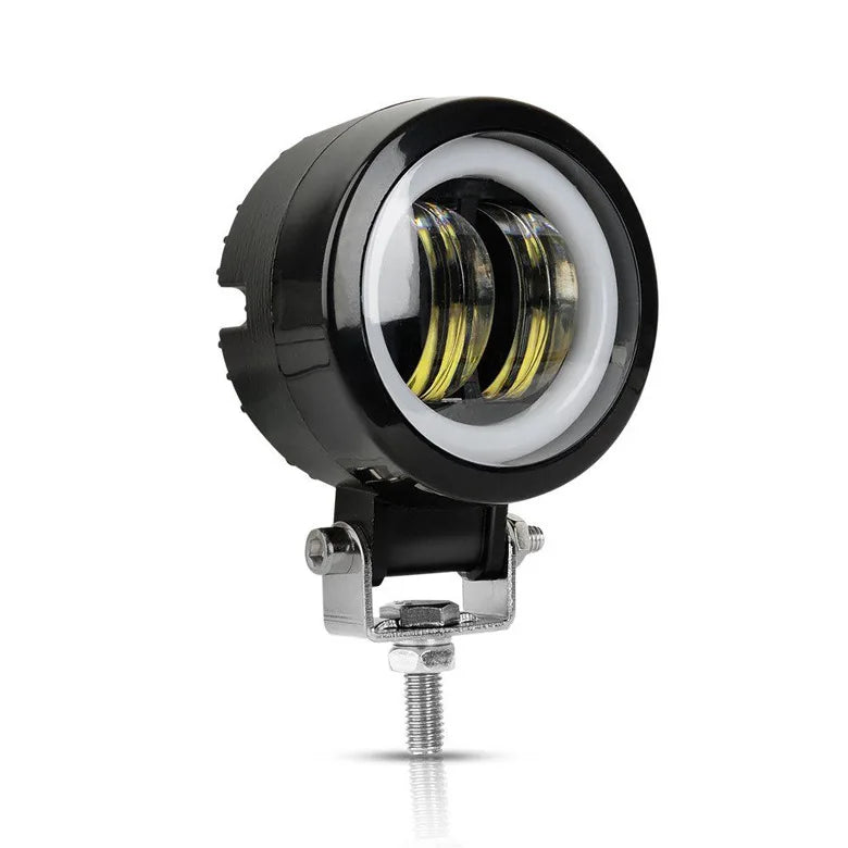 2PCS/1PC 12V-80V Waterproof Round  Angel Eyes LED light Portable Spotlights Motorcycle Offroad Truck Driving Car Boat Work Light