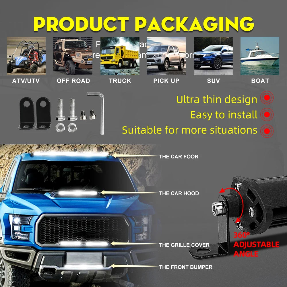XTRABEAM Off-Road LED Light Bar – 12"–52" Spot + Flood Combo