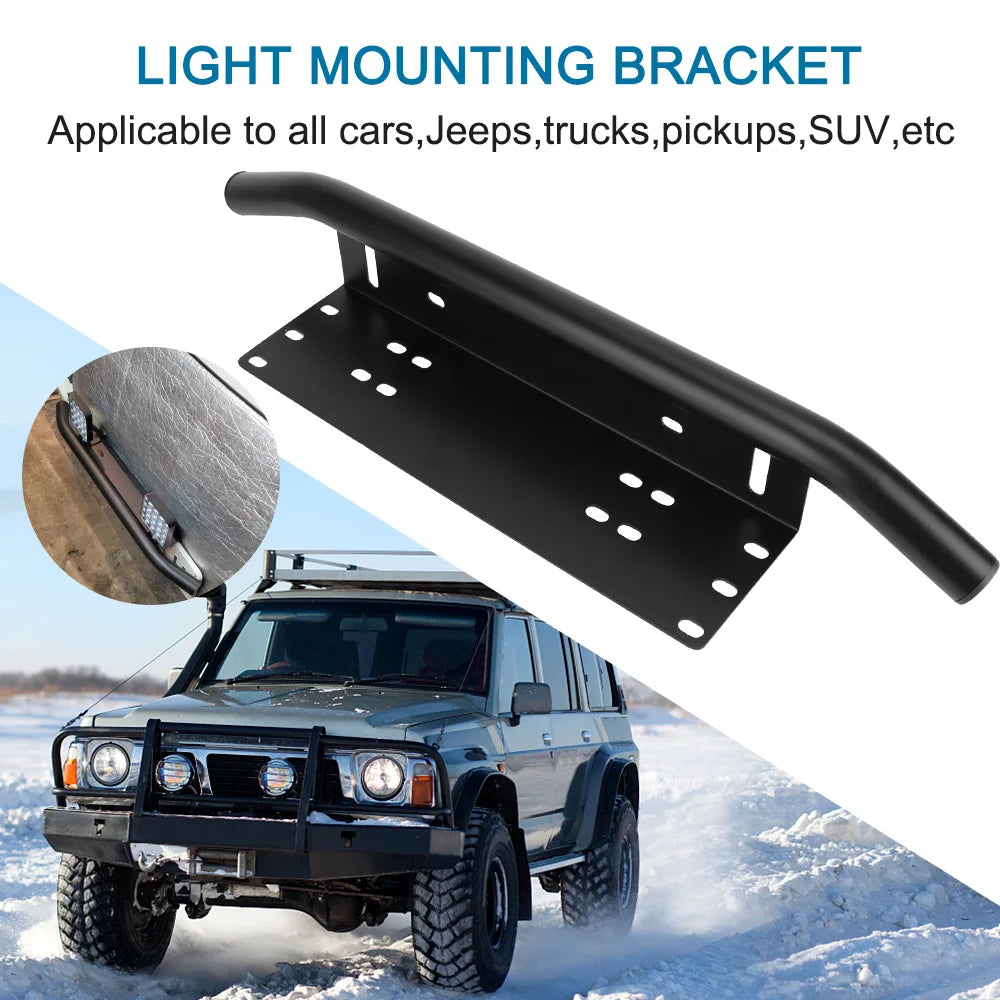 License Place Off Road Light Mount with Bull Bar