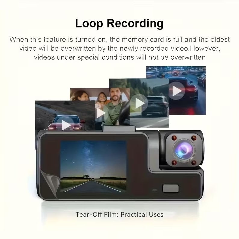 XTRABEAM Dual Dash Cam – Front & Rear 1080P HD Recording System - AVXLRQ