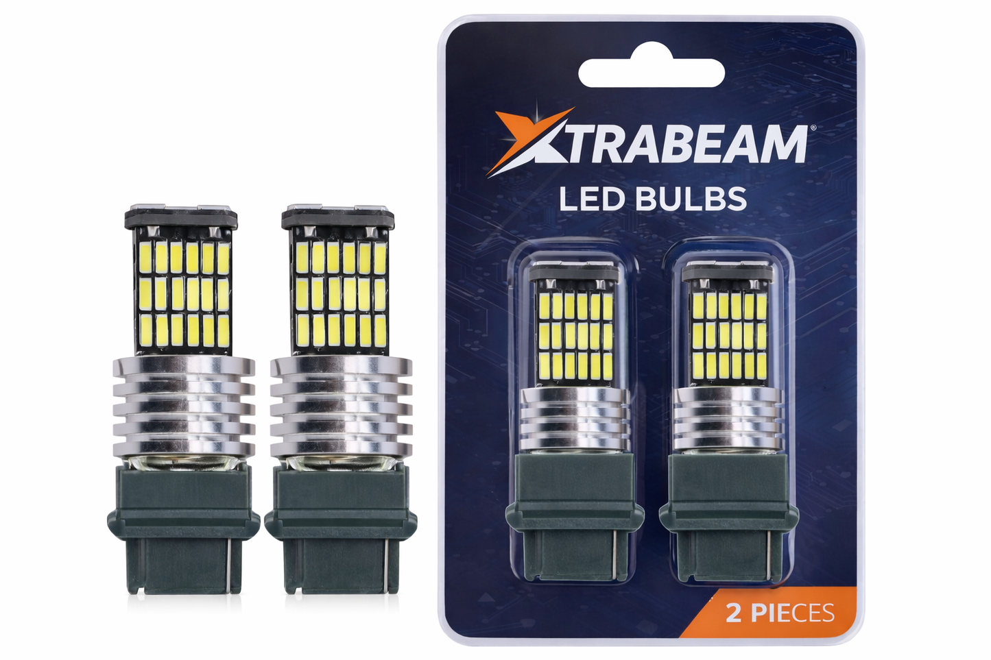 7440 LED Bulbs (T20 / W21W) – White – Set of 2