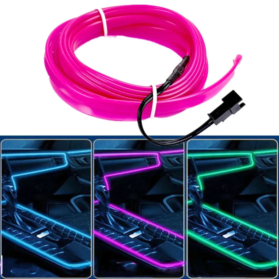 Flexible Fiber Optic Neon LED Light Strip – 1M / 2M / 3M / 4M / 5M Multicolor