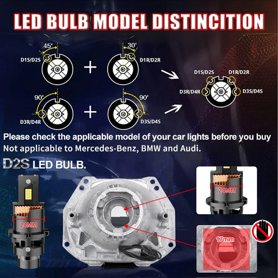 LED HID Replacement Headlight Bulb 6000K – Plug & Play Upgrade