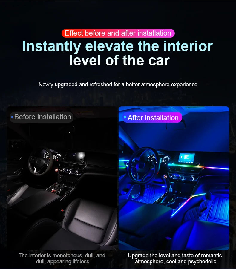 RGB Symphony LED Car Interior Ambient Light Kit – 6 / 10 / 14 / 18 / 22 in 1