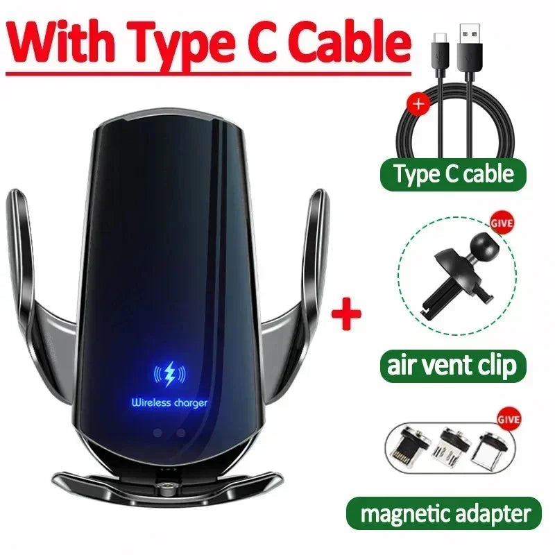 100W Magnetic Wireless Charging Car Mount