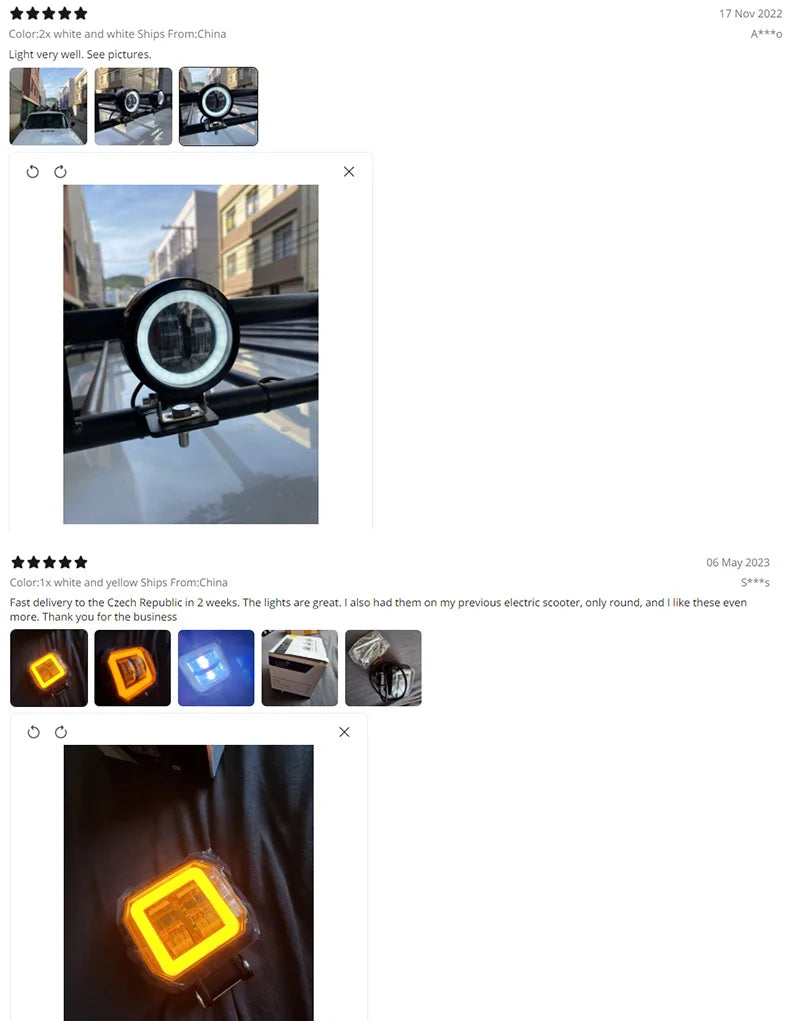 2PCS/1PC 12V-80V Waterproof Round  Angel Eyes LED light Portable Spotlights Motorcycle Offroad Truck Driving Car Boat Work Light