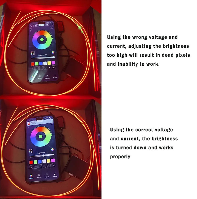 XTRABEAM RGB Acrylic Ambient Light Kit – 64 Colors, APP Control, Dual Zone Interior Upgrade (14/18-in-1)