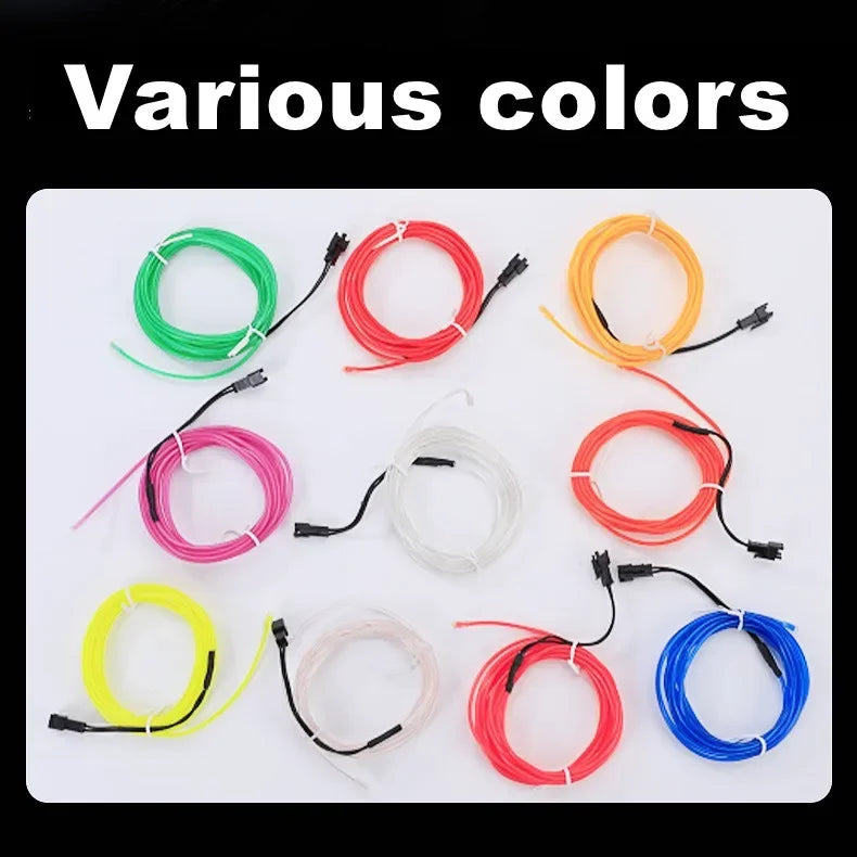 Flexible Fiber Optic Neon LED Light Strip – 1M / 2M / 3M / 4M / 5M Multicolor