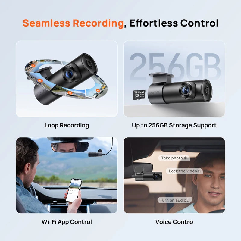 70mai M310 Plus Dash Camera – 2K 1440P, 143° Wide Angle, Parking Mode