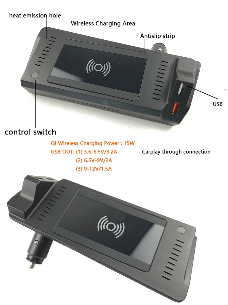 15W Fast Phone Holder Charging Car Wireless Charger For Audi A4 B9 A5 S4 RS4 2018 2019 2020 2021 Accessories Trim