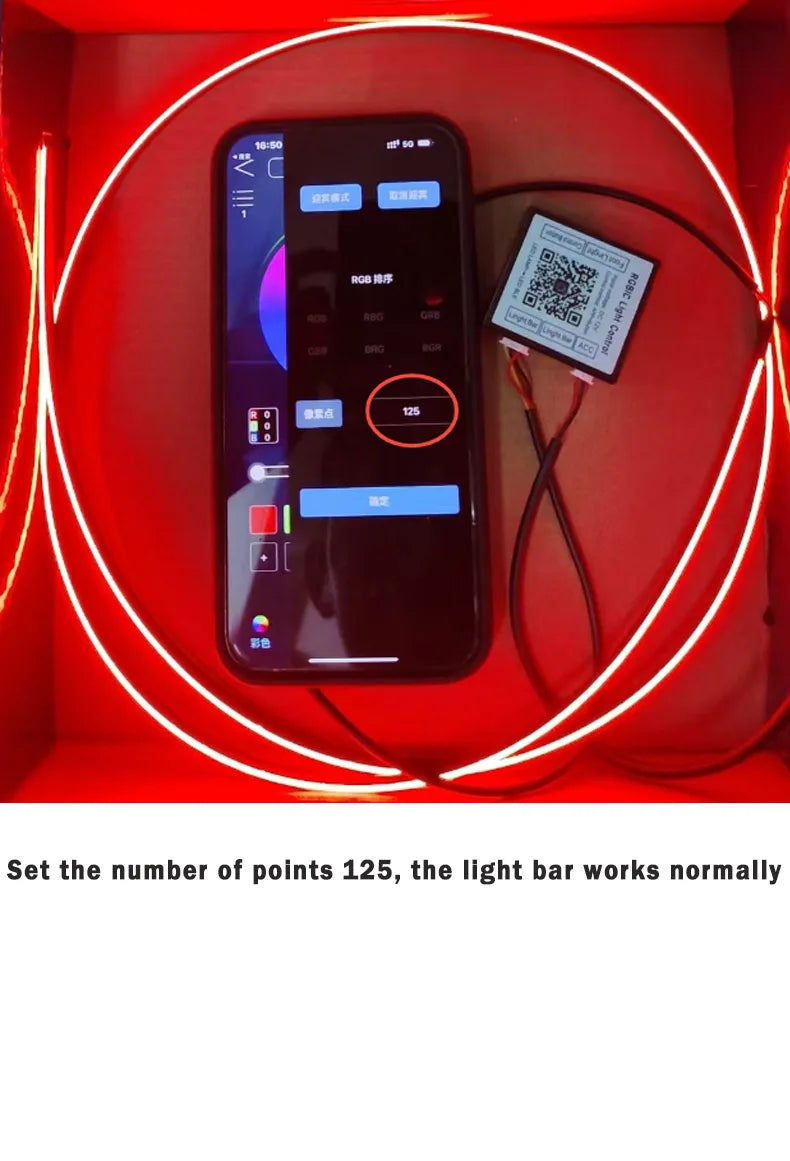 XTRABEAM RGB Acrylic Ambient Light Kit – 64 Colors, APP Control, Dual Zone Interior Upgrade (14/18-in-1)