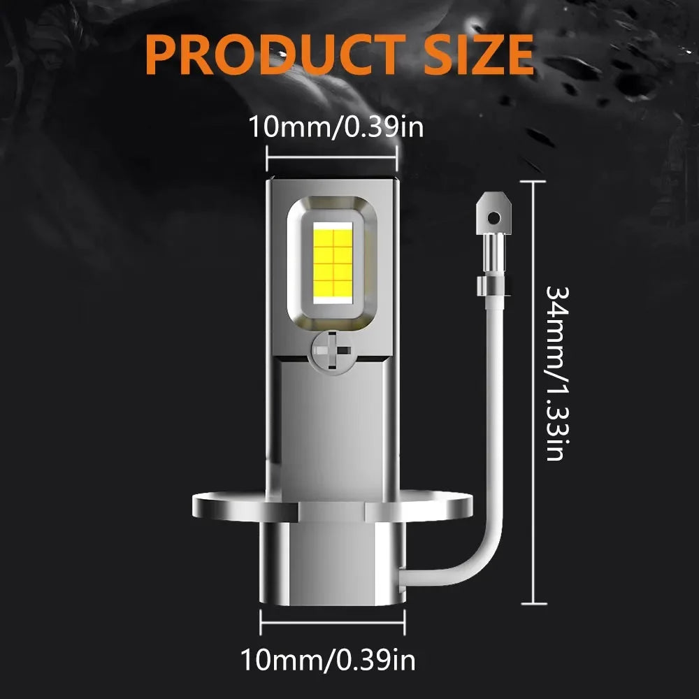 XTRABEAM H3 Nano Series LED Headlights – Ultra Bright 6000K, CANBUS, Plug & Play