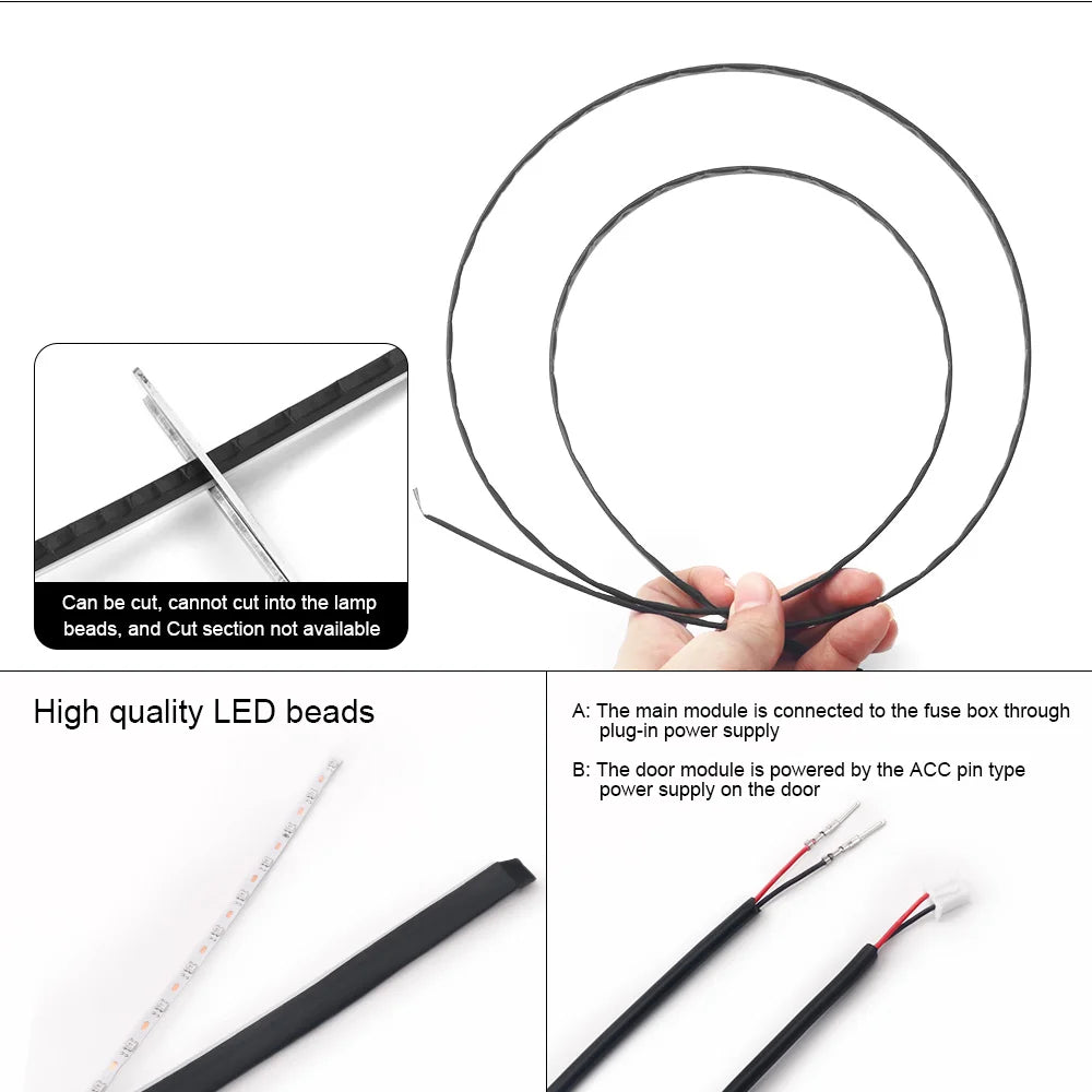 RGB Symphony LED Car Interior Ambient Light Kit – 6 / 10 / 14 / 18 / 22 in 1