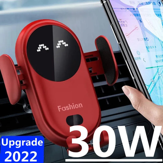 30W Fast Wireless Car Phone Mount – Air Vent Charger