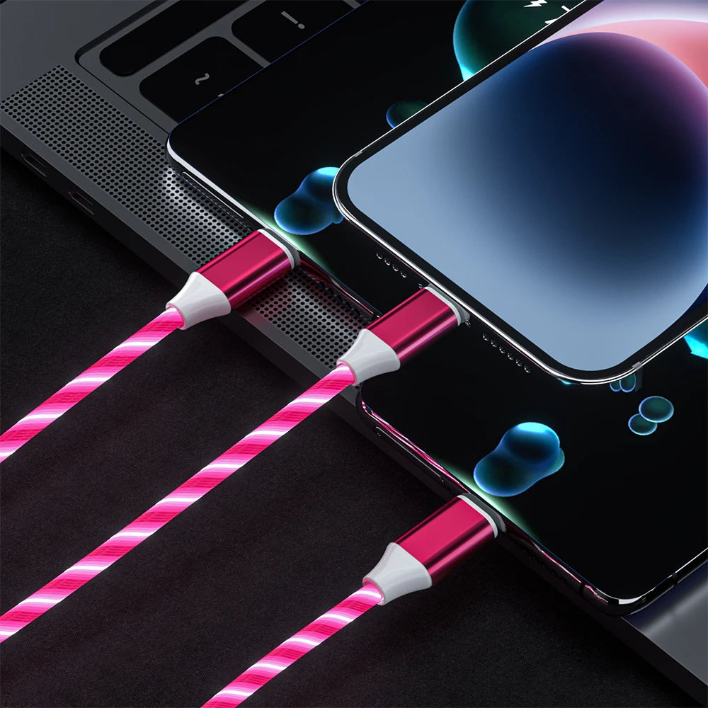 RGB 3-in-1 Fast Charging Cable – iPhone / Type-C / Micro USBch