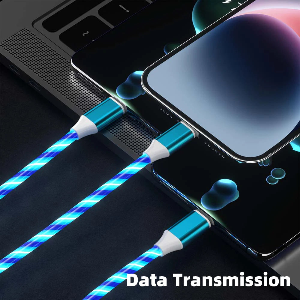 RGB 3-in-1 Fast Charging Cable – iPhone / Type-C / Micro USBch
