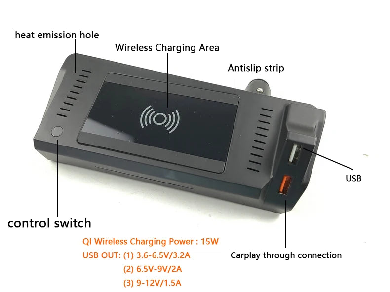 15W Fast Phone Holder Charging Car Wireless Charger For Audi A4 B9 A5 S4 RS4 2018 2019 2020 2021 Accessories Trim