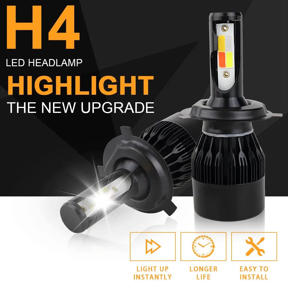 XTRABEAM 4-Color LED Strobe Headlight & Fog Light Bulbs | Yellow Pink Blue White