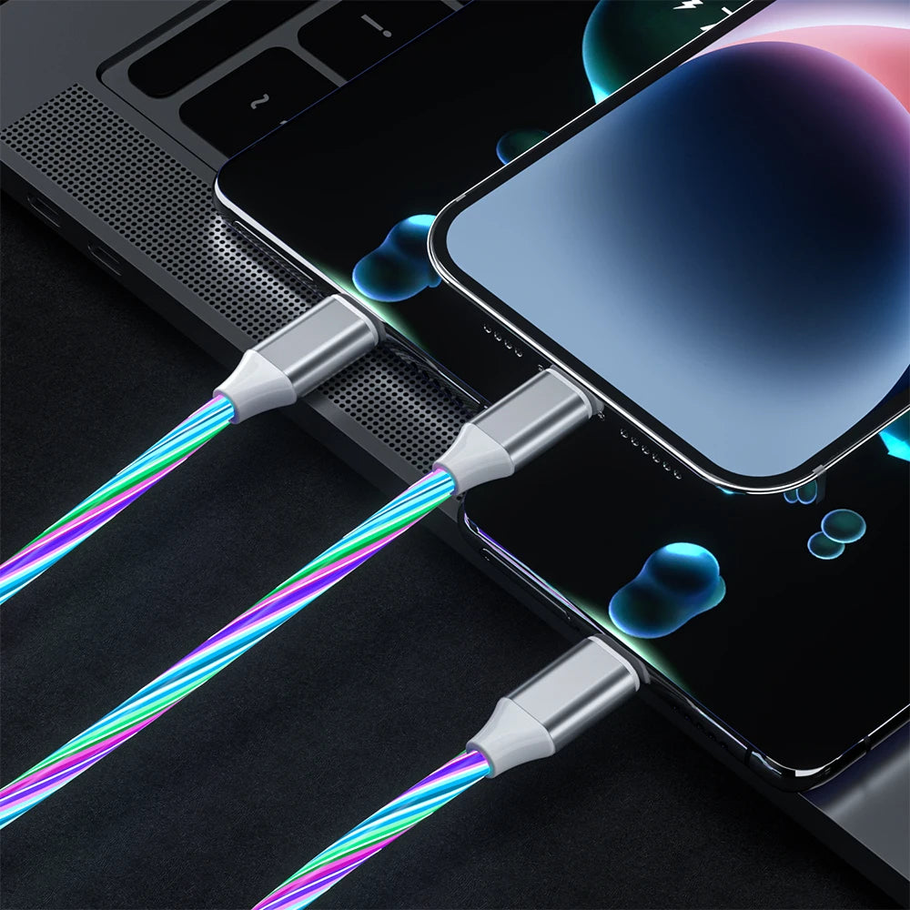 RGB 3-in-1 Fast Charging Cable – iPhone / Type-C / Micro USBch