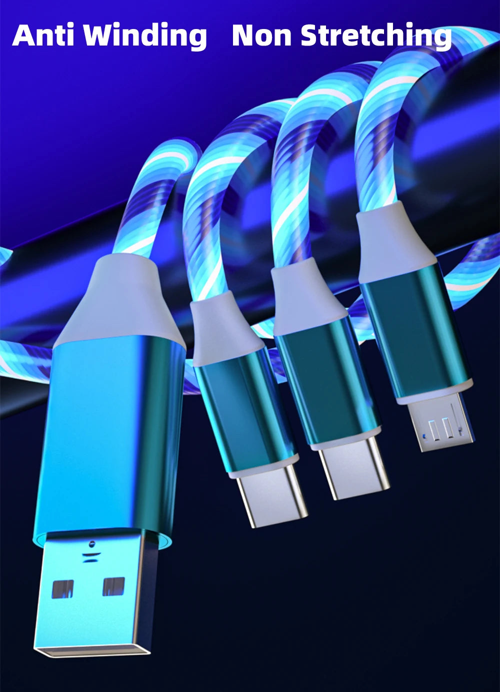 RGB 3-in-1 Fast Charging Cable – iPhone / Type-C / Micro USBch