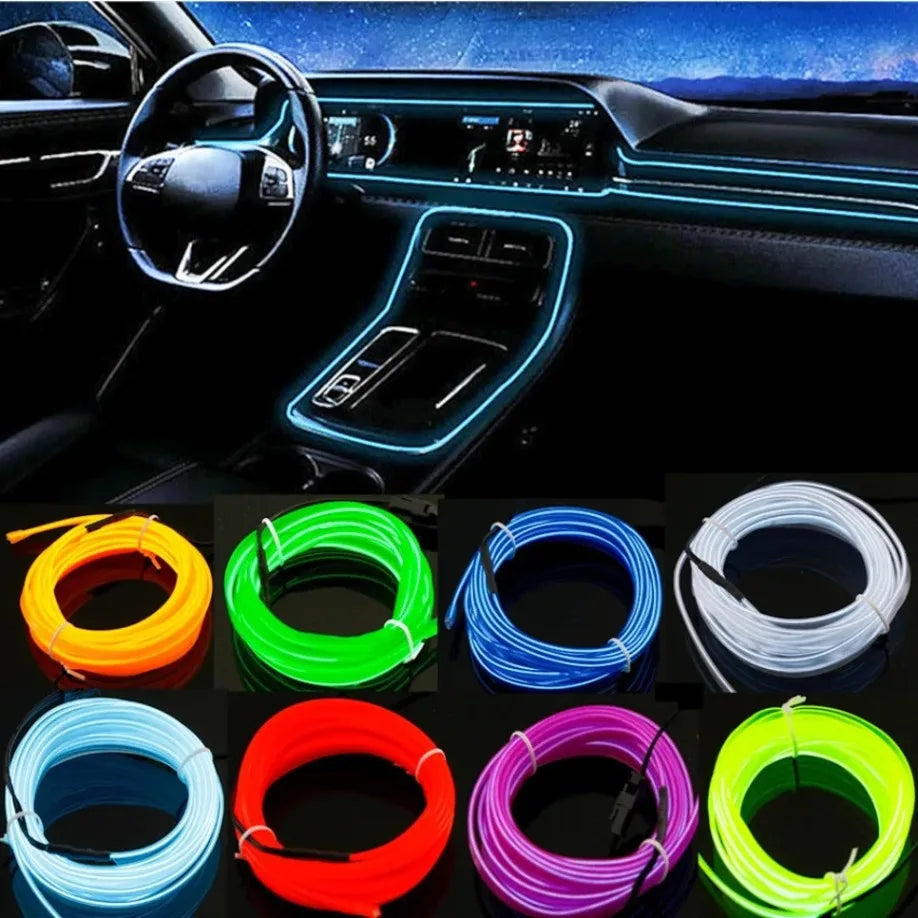 Flexible Fiber Optic Neon LED Light Strip – 1M / 2M / 3M / 4M / 5M Multicolor