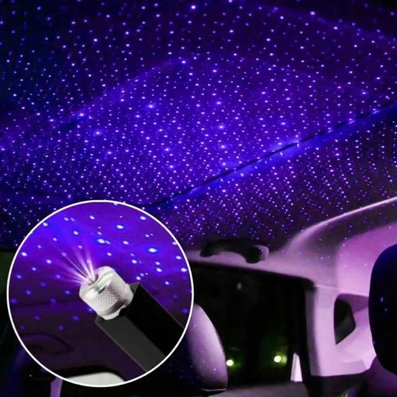 Romantic LED Night Light on The Top of The Car Adjustable USB Decoration Light for Interior Decoration Small Night Light