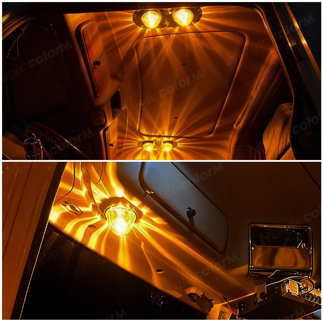 360° Rotating LED Truck Warning Light – Waterproof 12V/24V