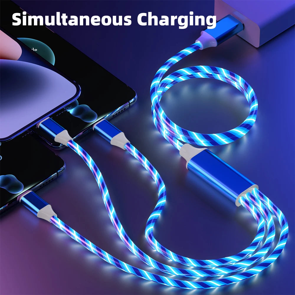 RGB 3-in-1 Fast Charging Cable – iPhone / Type-C / Micro USBch
