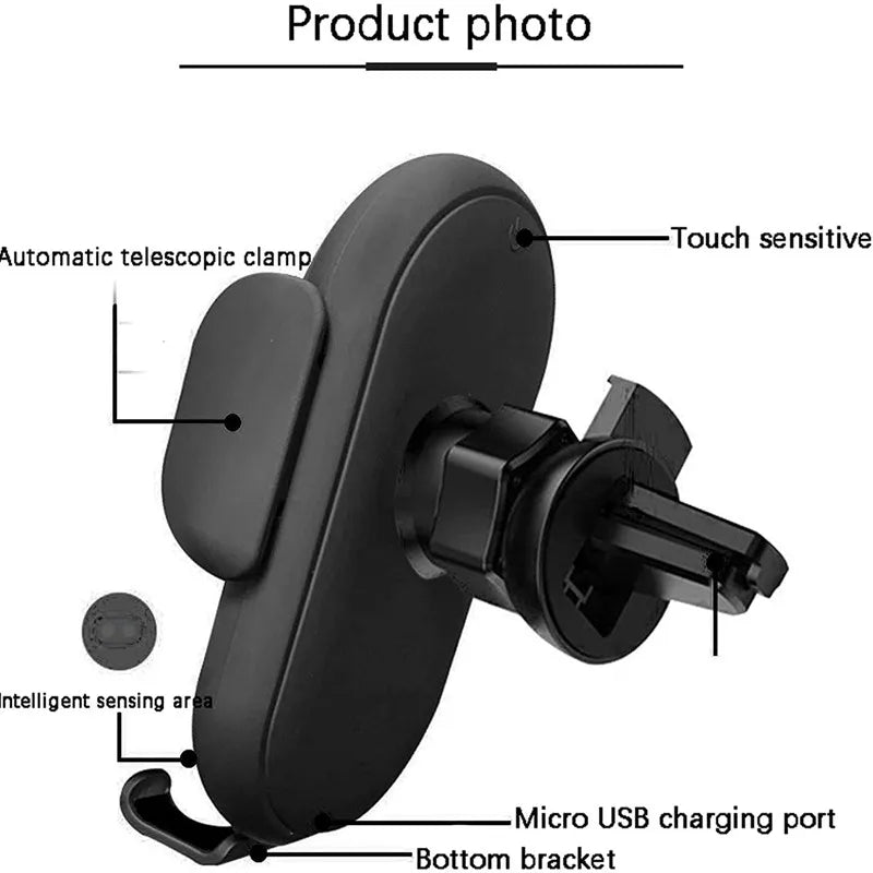 30W Fast Wireless Car Phone Mount – Air Vent Charger