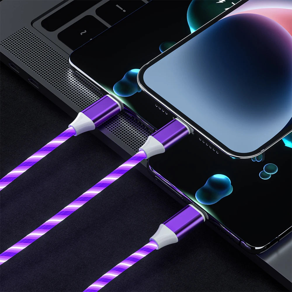 RGB 3-in-1 Fast Charging Cable – iPhone / Type-C / Micro USBch