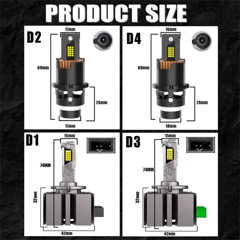 LED HID Replacement Headlight Bulb 6000K – Plug & Play Upgrade