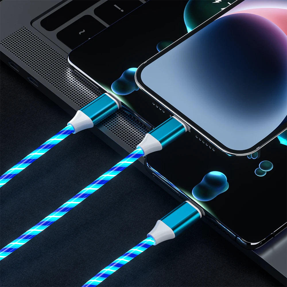 RGB 3-in-1 Fast Charging Cable – iPhone / Type-C / Micro USBch