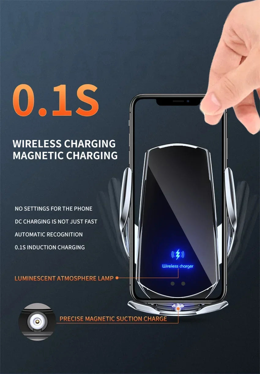 100W Magnetic Wireless Charging Car Mount