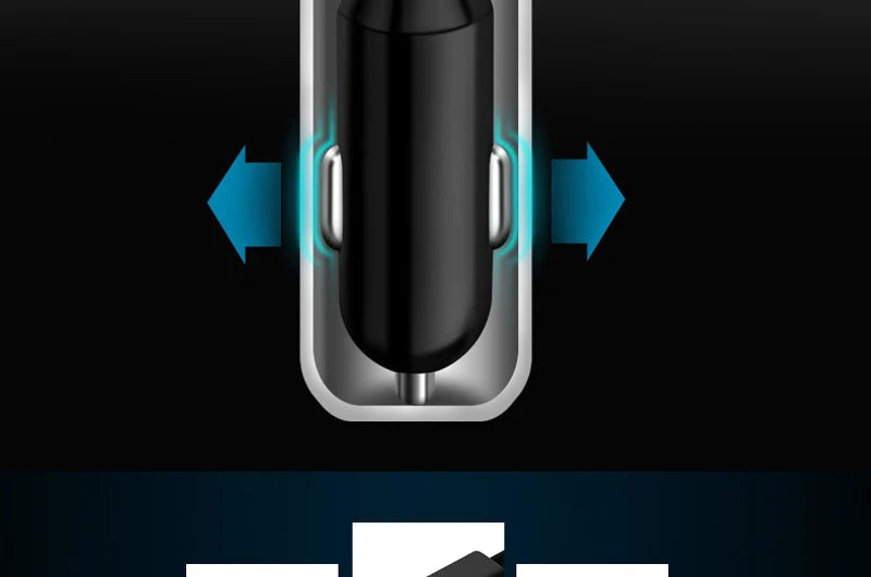 Fast Charging Car Charger Splitter – QC3.0 & USB-C PD with LED Display
