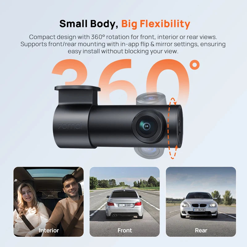 70mai M310 Plus Dash Camera – 2K 1440P, 143° Wide Angle, Parking Mode