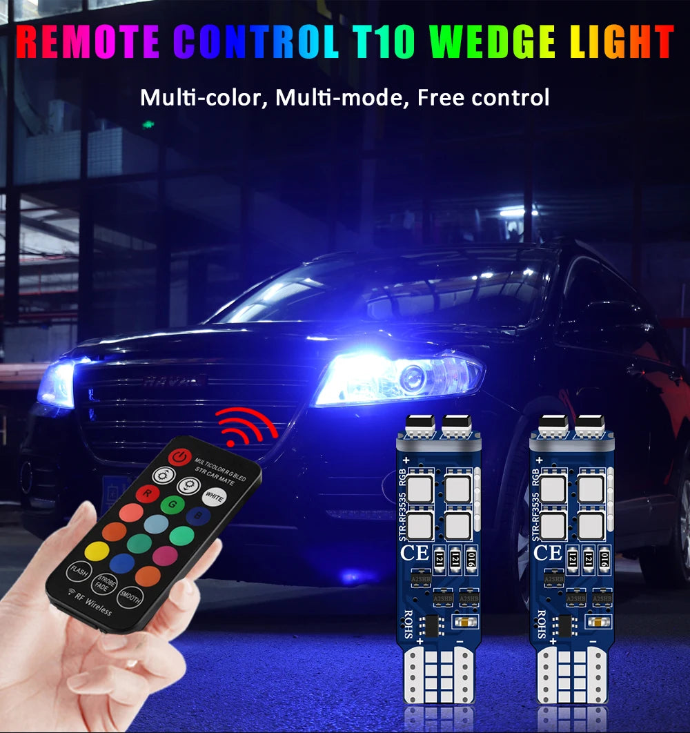 XTRABEAM RGB T10 LED Interior Lights – CANBUS Error-Free, Multi-Color Ambient Upgrade