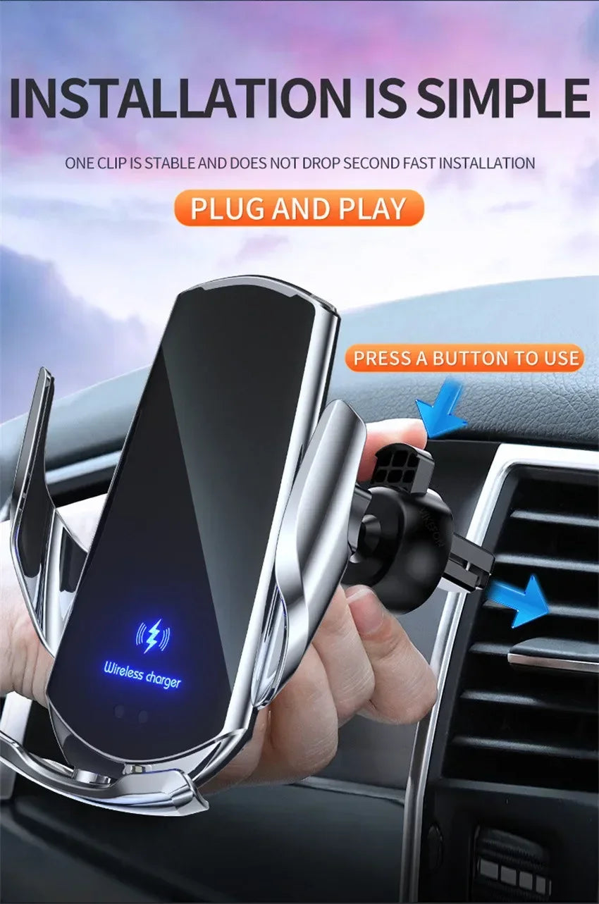 100W Magnetic Wireless Charging Car Mount