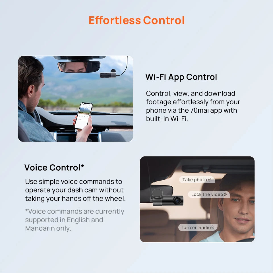 70mai M310 Plus Dash Camera – 2K 1440P, 143° Wide Angle, Parking Mode