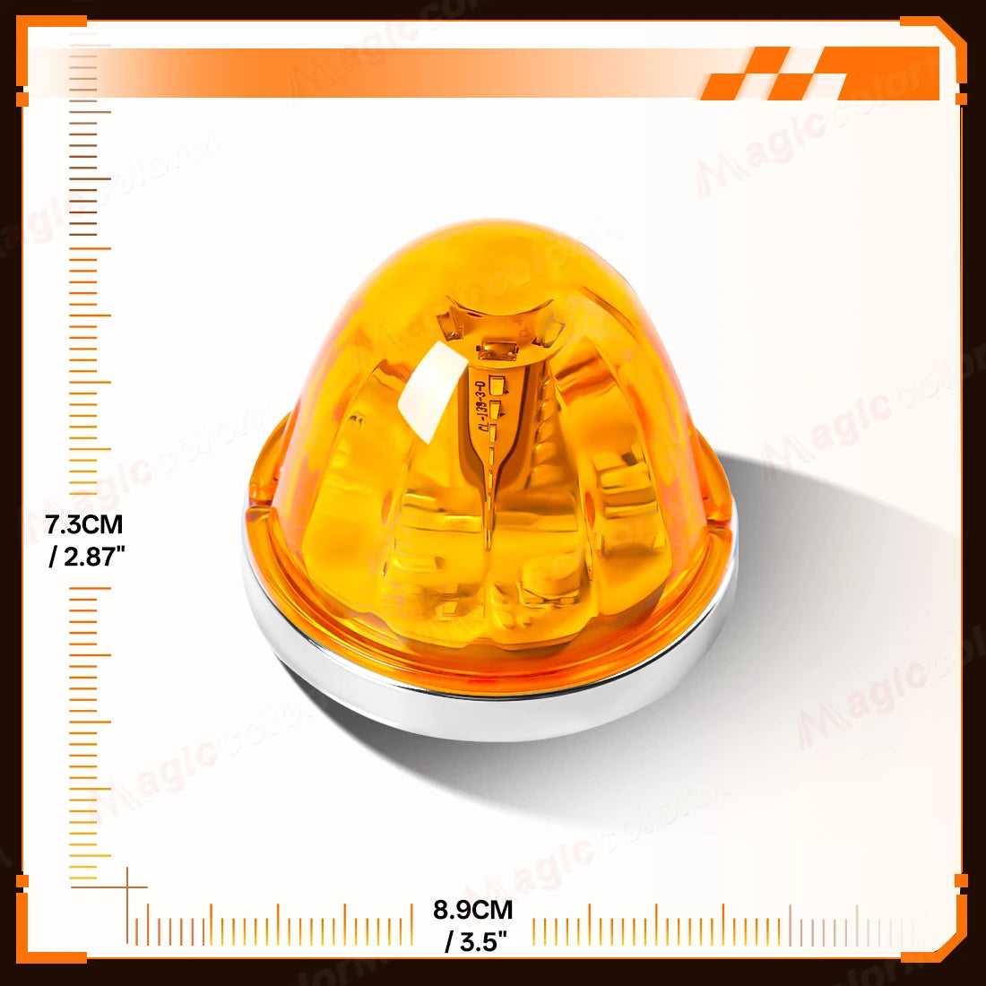 360° Rotating LED Truck Warning Light – Waterproof 12V/24V