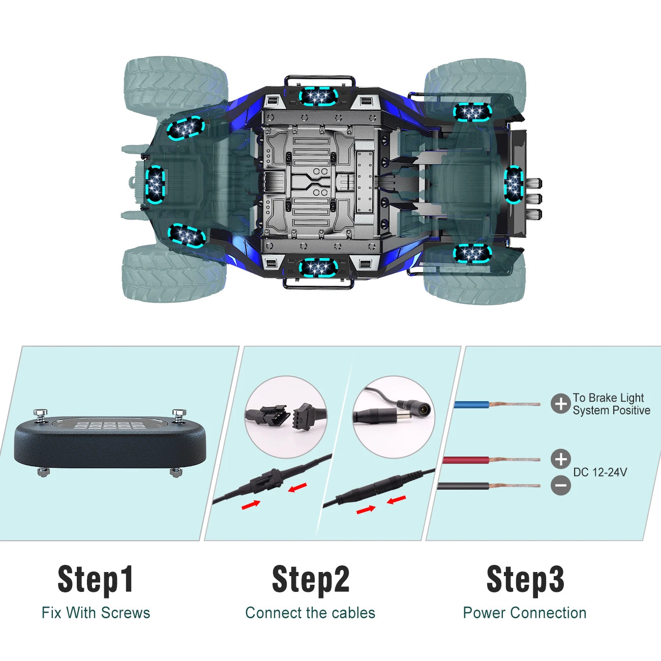 RGB LED Rock Lights – APP Controlled Music Underglow for Truck & SUV