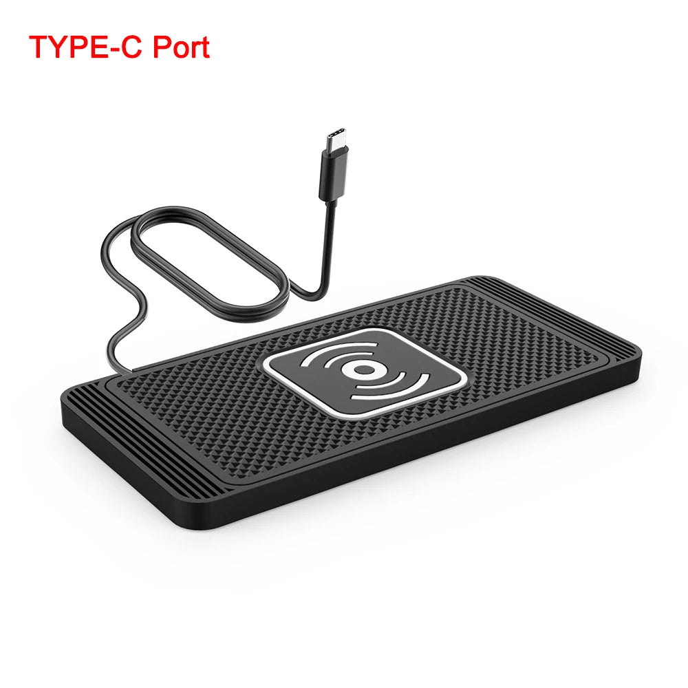 MagSafe Wireless Car Charger – Non-Slip Silicone Fast Charging Pad